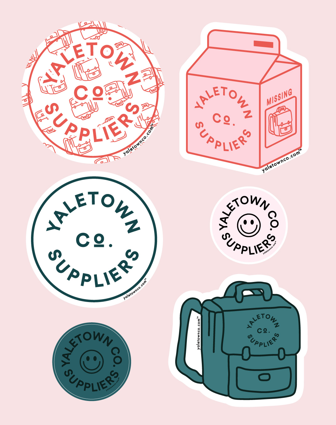 Yaletown Co Suppliers sticker sheet